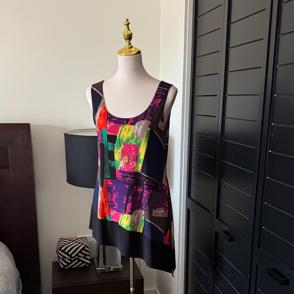 Joseph Ribkoff Colorful Abstract Tank Top